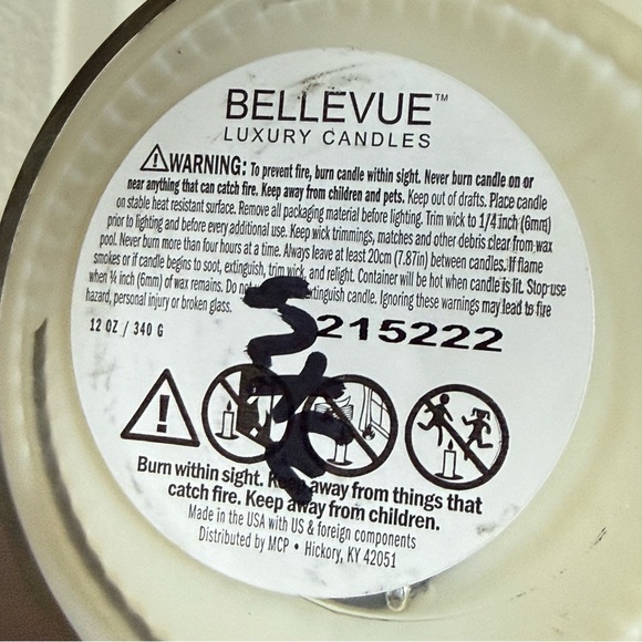 Bellevue Luxury Candles Ocean Vetiver - New - Picture 3 of 3